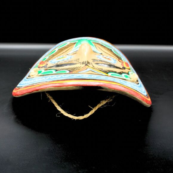 Vintage Mexican Talavera Mask Hand Painted Folk Art Clay Terracotta Wall Hanging - Picture 2 of 6